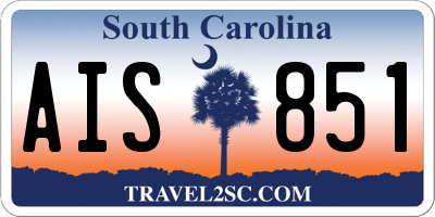 SC license plate AIS851