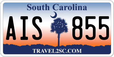 SC license plate AIS855