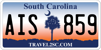 SC license plate AIS859