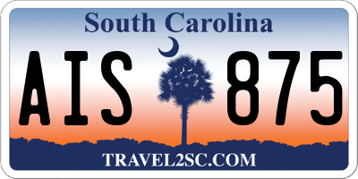 SC license plate AIS875