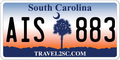 SC license plate AIS883