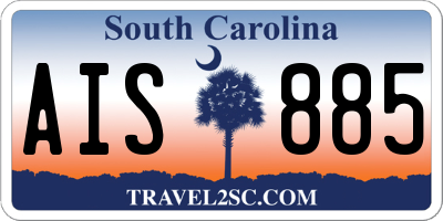 SC license plate AIS885