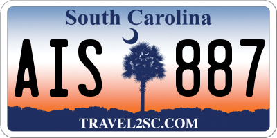SC license plate AIS887