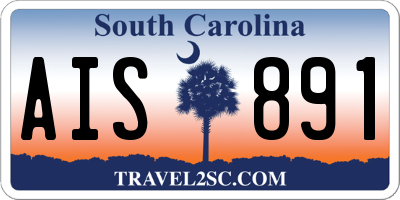 SC license plate AIS891