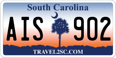 SC license plate AIS902