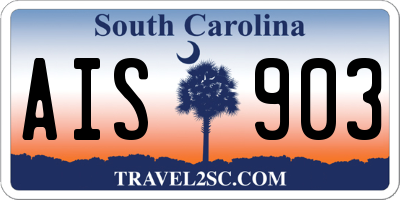 SC license plate AIS903