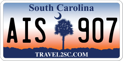 SC license plate AIS907