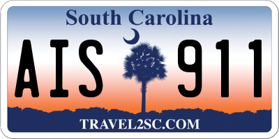 SC license plate AIS911
