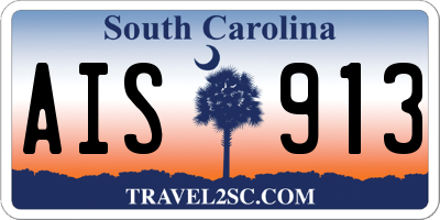 SC license plate AIS913