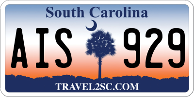 SC license plate AIS929