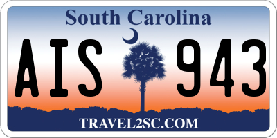 SC license plate AIS943