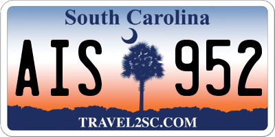SC license plate AIS952