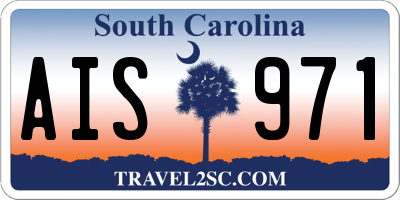 SC license plate AIS971