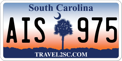 SC license plate AIS975