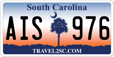 SC license plate AIS976