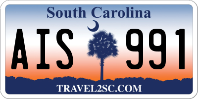 SC license plate AIS991