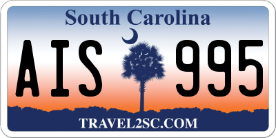 SC license plate AIS995