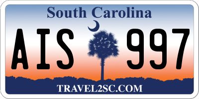 SC license plate AIS997