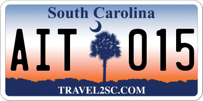 SC license plate AIT015