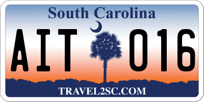 SC license plate AIT016