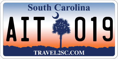 SC license plate AIT019