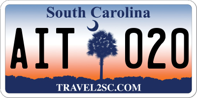 SC license plate AIT020
