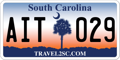 SC license plate AIT029
