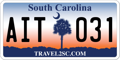 SC license plate AIT031