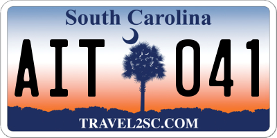 SC license plate AIT041