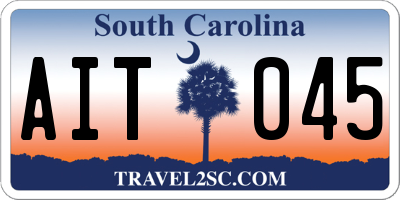SC license plate AIT045
