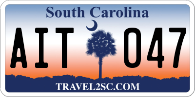 SC license plate AIT047