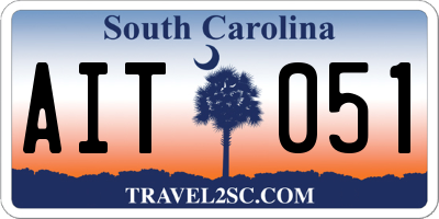 SC license plate AIT051