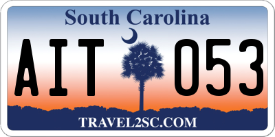 SC license plate AIT053