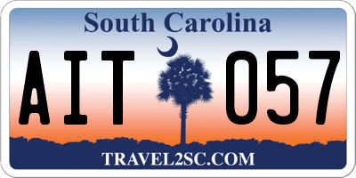 SC license plate AIT057