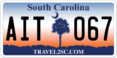 SC license plate AIT067