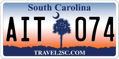 SC license plate AIT074