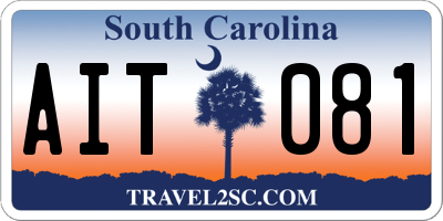 SC license plate AIT081