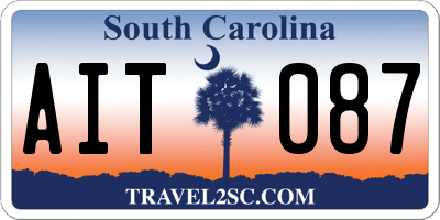 SC license plate AIT087