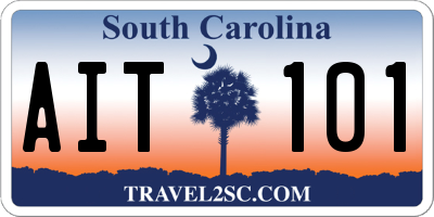 SC license plate AIT101