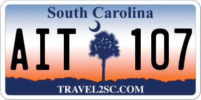 SC license plate AIT107