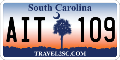 SC license plate AIT109