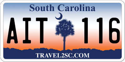 SC license plate AIT116