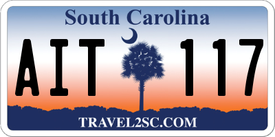 SC license plate AIT117