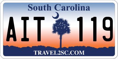SC license plate AIT119