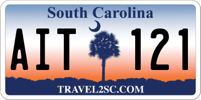 SC license plate AIT121