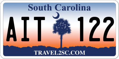 SC license plate AIT122