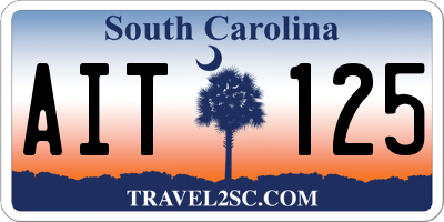 SC license plate AIT125