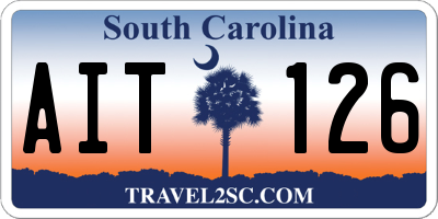 SC license plate AIT126