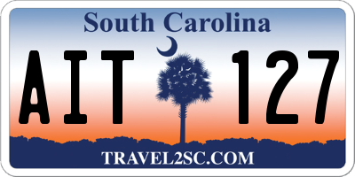 SC license plate AIT127