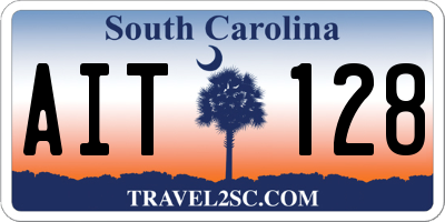 SC license plate AIT128